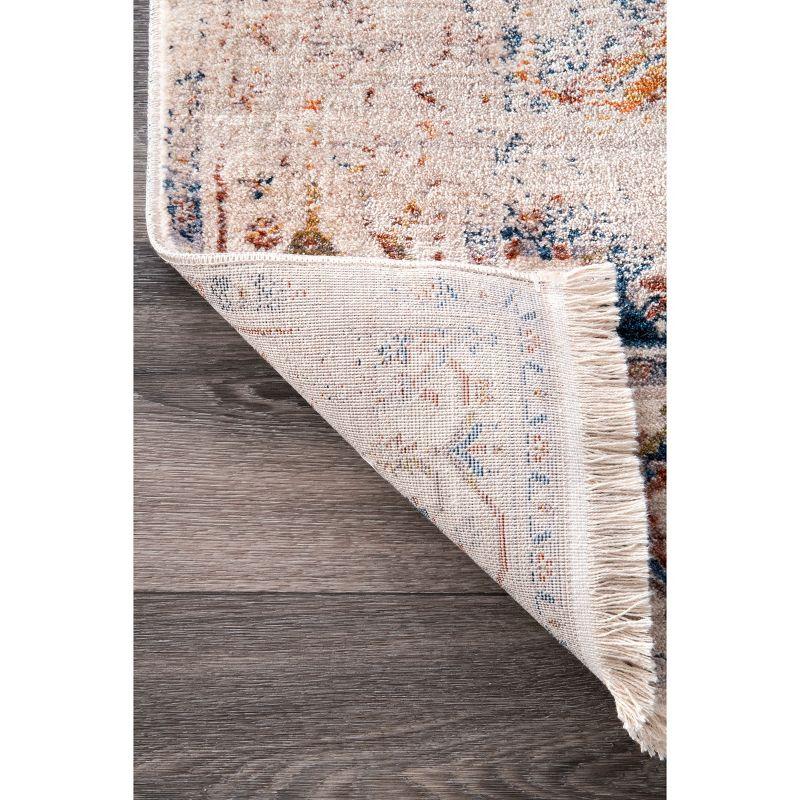 Nuloom Harriet Vintage Medallion Fringe Area Rug