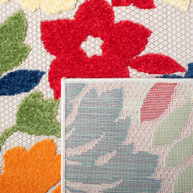 Cabana CBN308 Loomed Indoor Area Rug - Ivory/Orange - 4'5"x6'5" - Safavieh