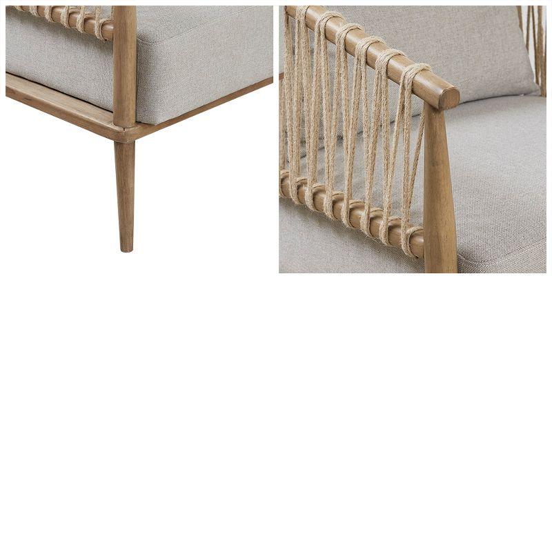 Longshore Tides Comfortable Lounge Chair Solid Wood Coastal Style Perfect For Indoor Spaces