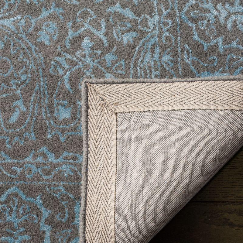 Glamour GLM516 Hand Tufted Area Rug - Blue/Dark Grey - 5'x8' - Safavieh.