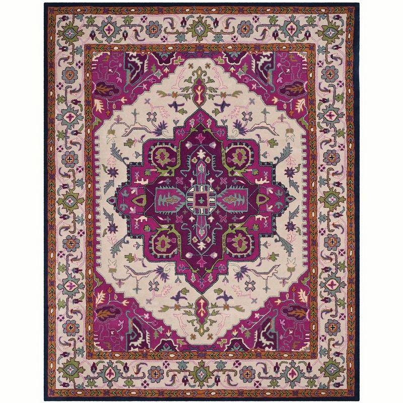 Bellagio BLG541 Hand Tufted Area Rug - Ivory/Pink - 8'9"x11'9" - Safavieh..