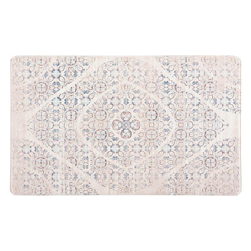 Ivory Geometric Anti-Fatigue Non-Slip Standing Mat