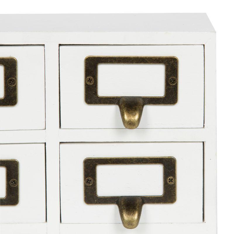 Kate and Laurel Apothecary Wood Desk Drawer Set, 9 Drawers