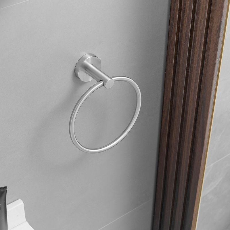 BWE 4-Piece Bath Hardware Set With Robe Hooks, Towel Ring, Toilet Paper Holder Modern