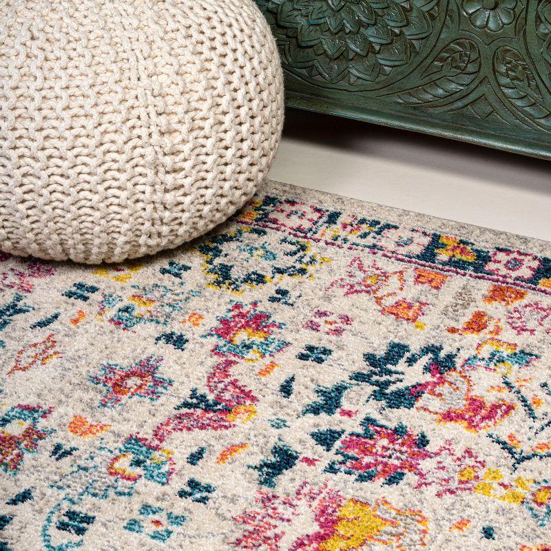 Modern Persian Boho Floral Area Rug - JONATHAN Y