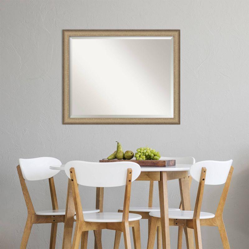 31" x 25" Elegant Brushed Bronze Wall Mount Mirror for Bathroom - Amanti Art