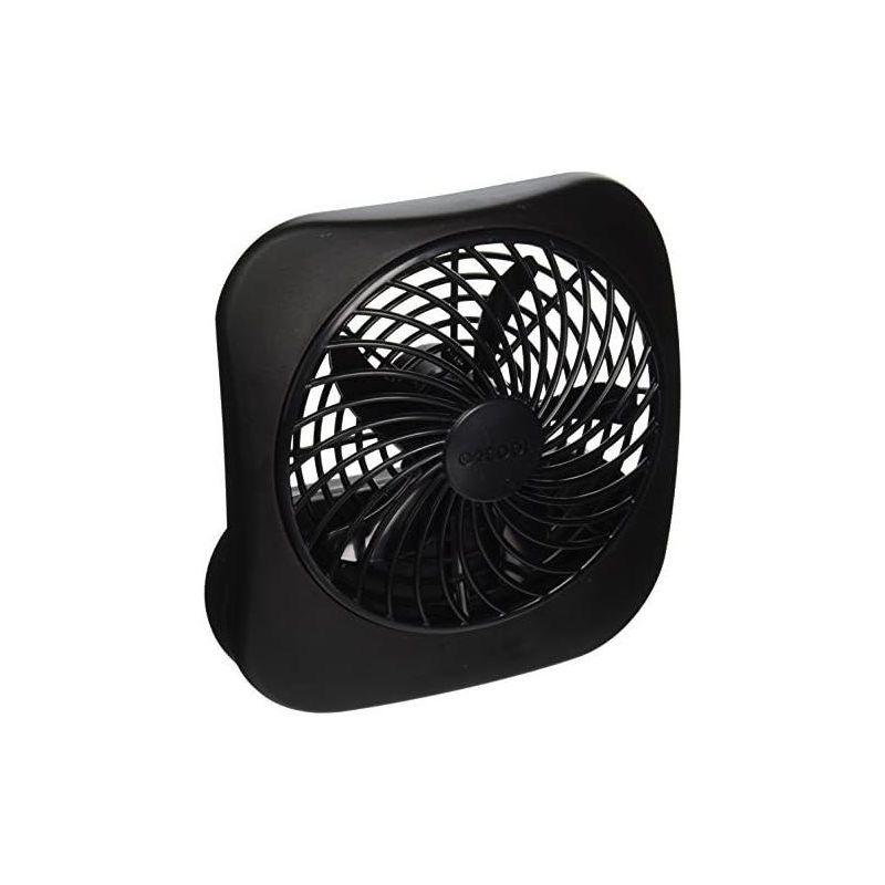 O2COOL Treva 5 Inch Battery Powered Portable Desk Fan - Black