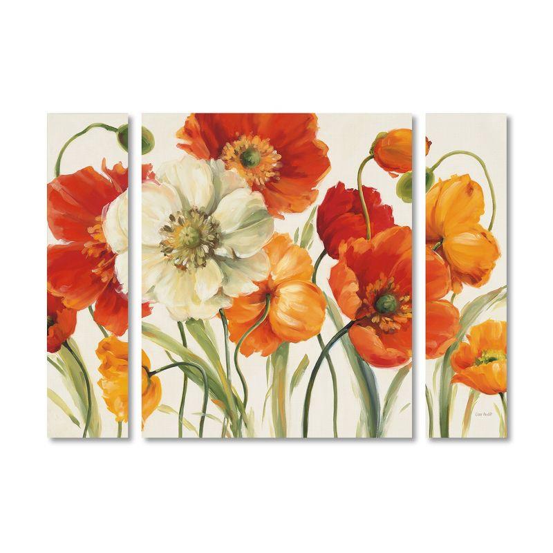 Lisa Audit 'Poppies Melody I' Multi Panel Art Set Small