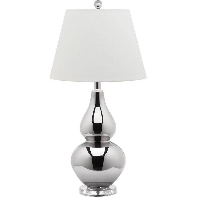 Cybil 26" Traditional Silver Double Gourd Table Lamp