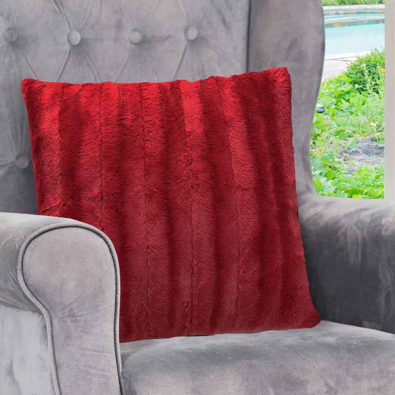 Cheer Collection Faux Fur Pillow Cover