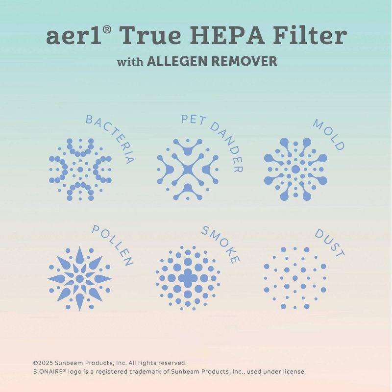 Bionaire 2pk AER1 Allergen Air Purifier Filters Green: True HEPA, EPA Certified, Captures Odors & Smoke, Fits Bionaire & Holmes