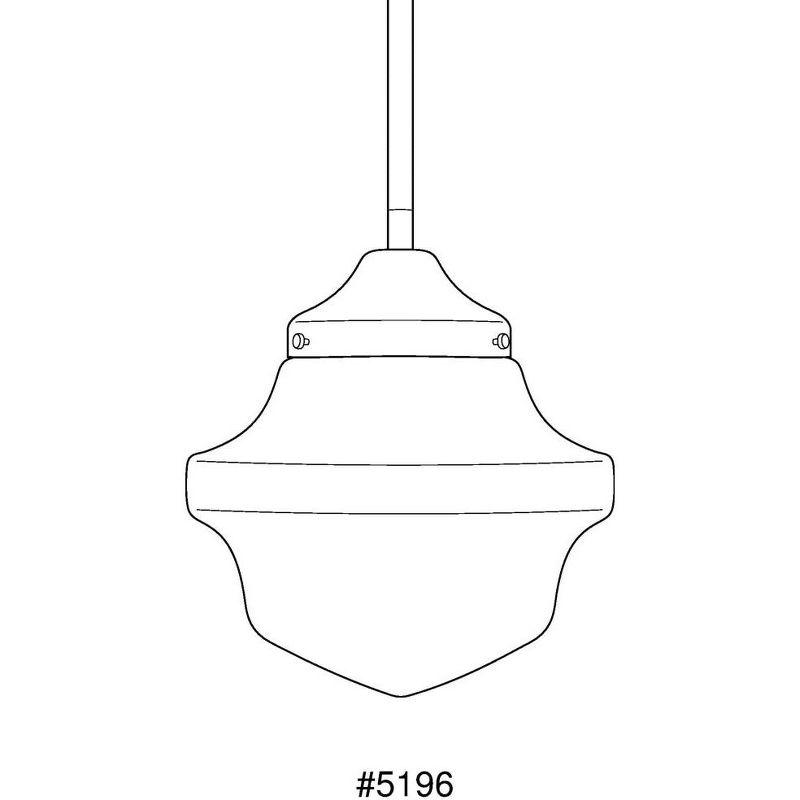 Progress Lighting School House 1-Light Mini-Pendant, Brushed Nickel, White Opal Glass