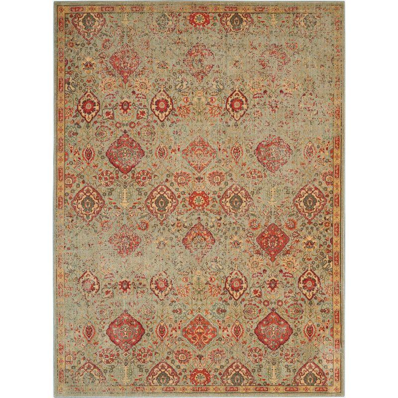 Somerset Vintage Bohemian Light Green 7'9" x 10'10" Area Rug