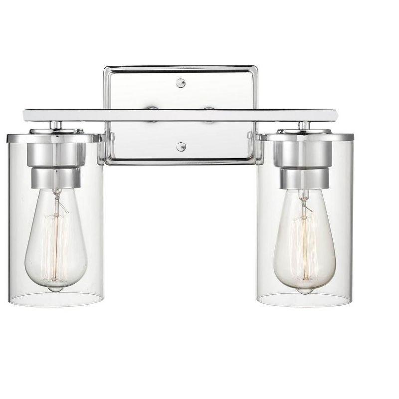 Verlana Chrome Cylinder 14" Outdoor Vanity Light