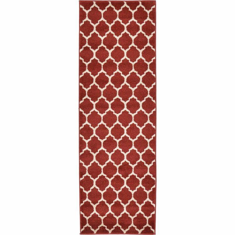 Unique Loom 2' 0 x 6' 1 Trellis Philadelphia Dark Terracotta Area Rug