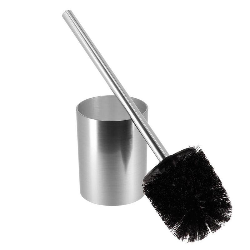 Evideco French Home Goods Modern Brushed Toilet Brush and Holder Set - Durable, Stylish Design with Replaceable Head - Perfect for Any Bathroom Decor