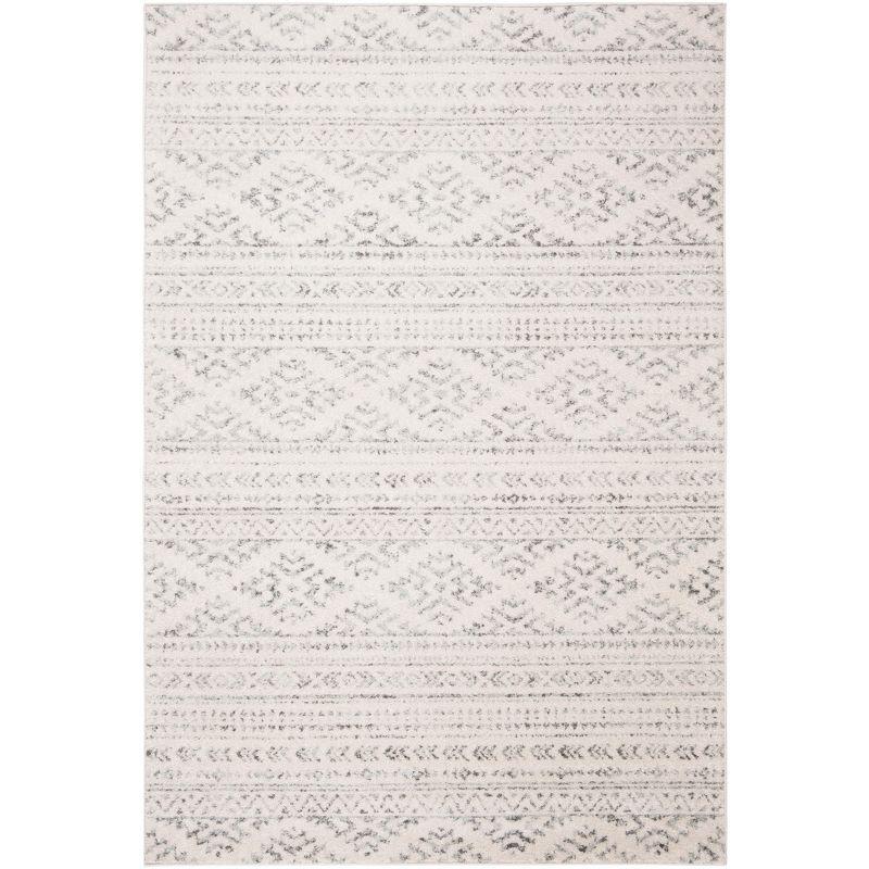 Tulum TUL272 Power Loomed Indoor Area Rug - Ivory/Grey - 6'x9' - Safavieh