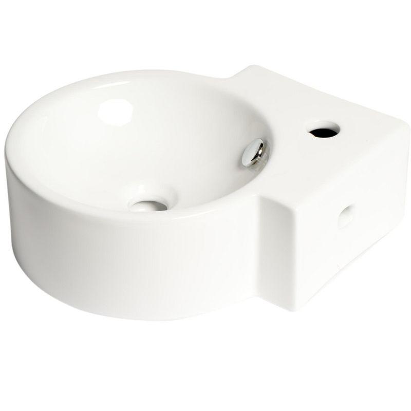 Alfi Brand ABC121 Alfi Brand 12'' White No Oval Bathroom Sink with Overflow