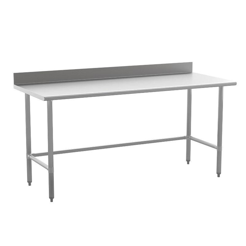 Commercial Stainless Steel Kitchen Prep and Work Table with Backsplash