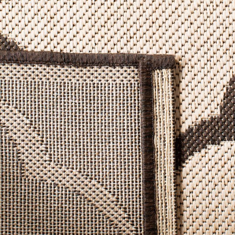 Beach House BHS125 Power Loomed Indoor/Outdoor Area Rug - Creme/Brown - 9'x12' - Safavieh