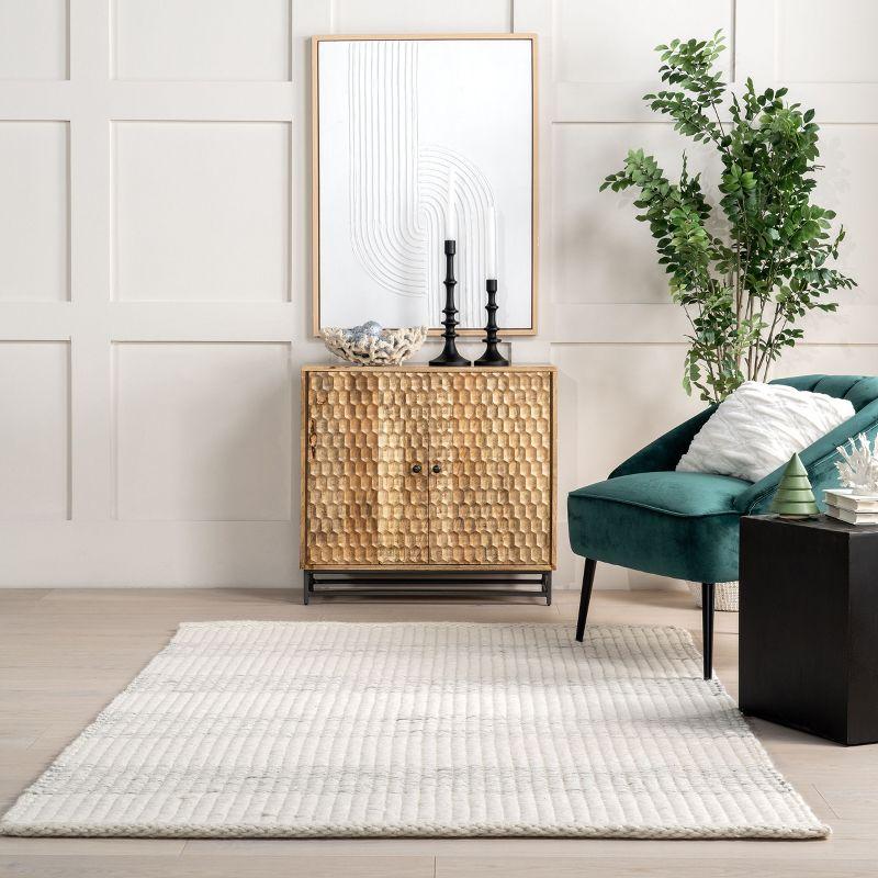 Nuloom Rivka Casual Striped Handwove Wool Indoor Area Rug