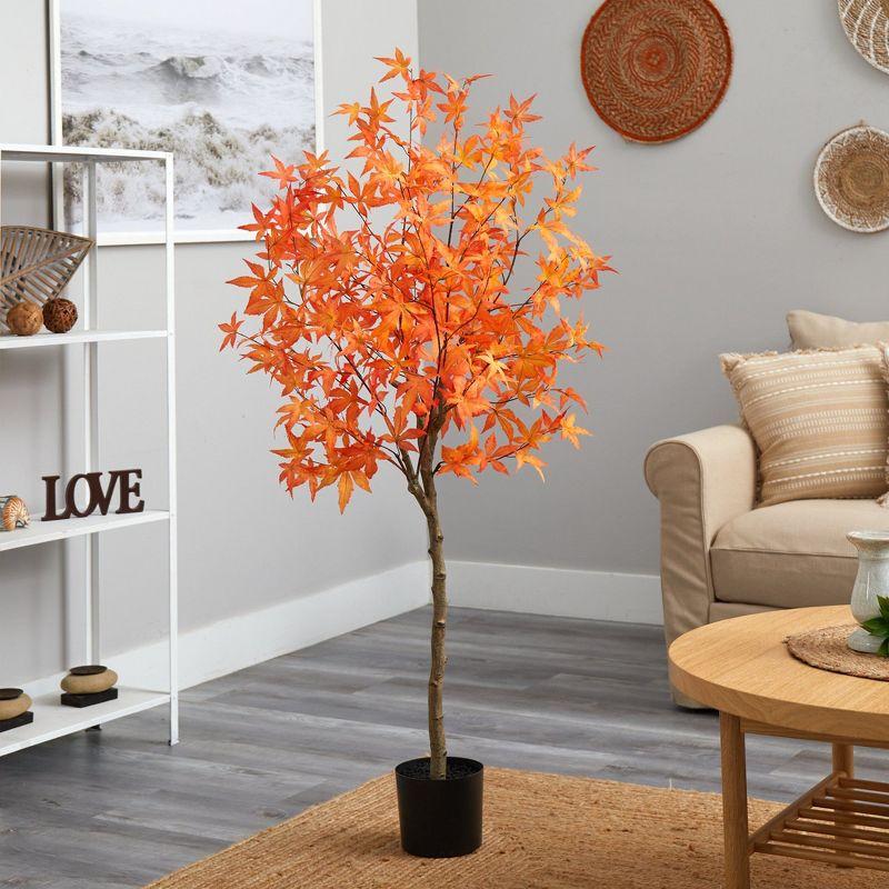 Nearly Natural 5-ft Autumn Maple Artificial Tree