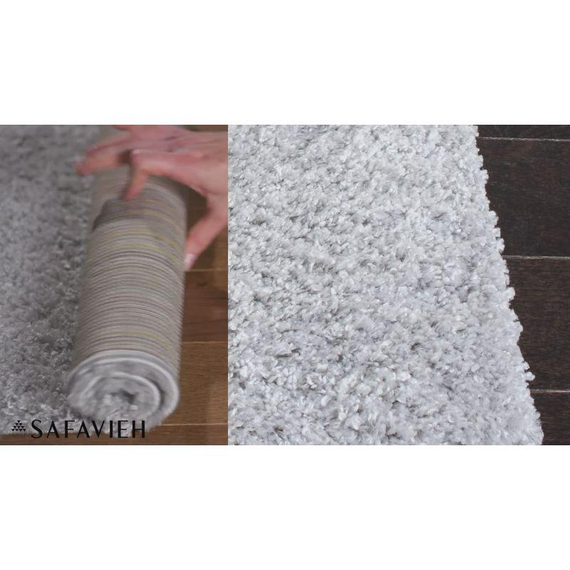 August Shag 500 AUG511 Power Loomed Indoor Area Rug - Light Grey - 5'3"x7'7" - Safavieh