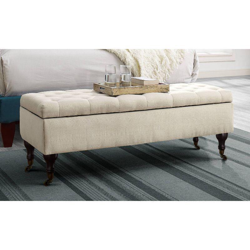 Collette Chic Tufted Upholstered Storage Bench