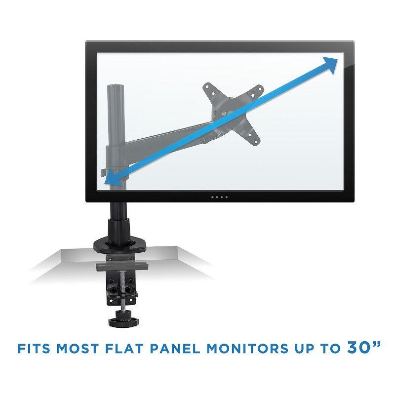 Adjustable Black Full Motion Single Monitor Desk Mount