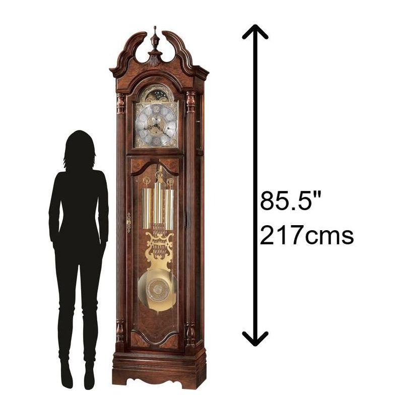 Langston 85.5'' Brown Wood Traditional Grandfather Clock