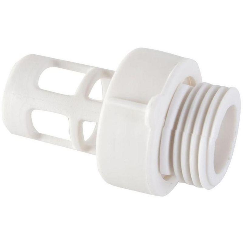 White Plastic Garden Hose Drain Plug Connector for Pools