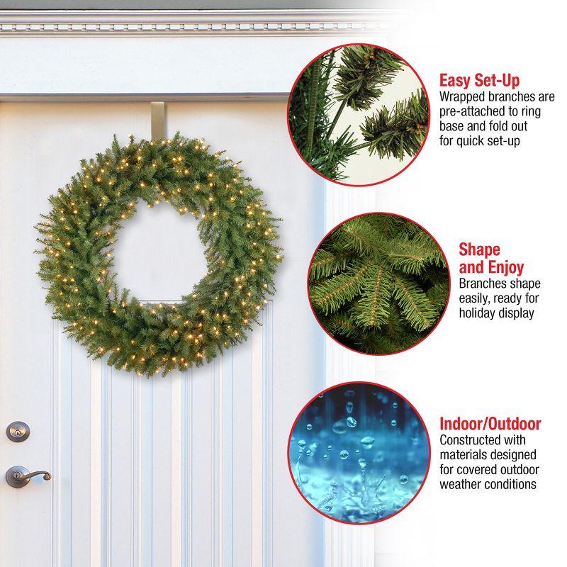 42" Prelit Norwood Fir Christmas Wreath White Lights - National Tree Company