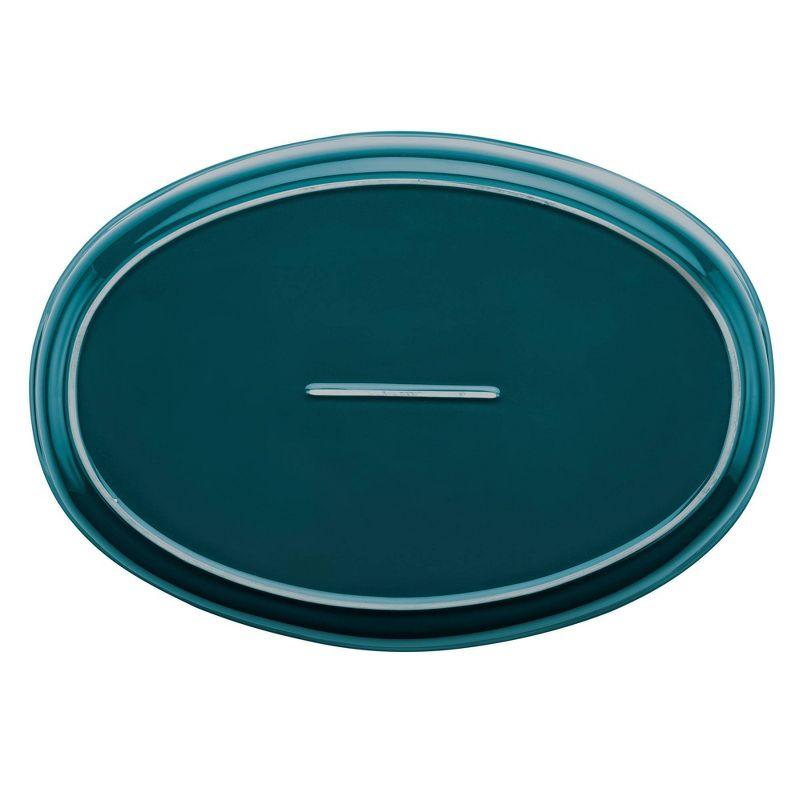 Rachael Ray Ceramic 1.25qt & 2.25qt Oval Bakers Marine Blue: Even-Heating Bakeware, Microwave & Dishwasher Safe