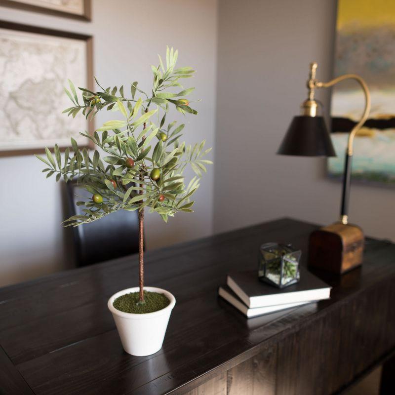 Vickerman 27" Artificial Green Olive Hill Tree.