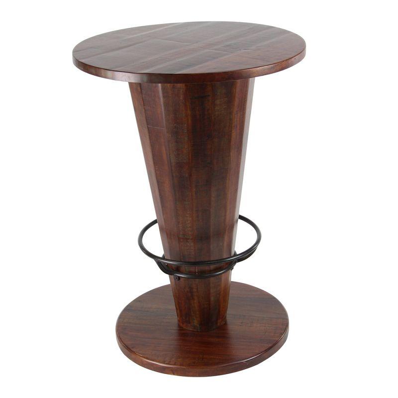 Rustic Gum Tree Wood Bar Height Table - Brown - Olivia & May: 40-Inch, Round, Indoor Dining