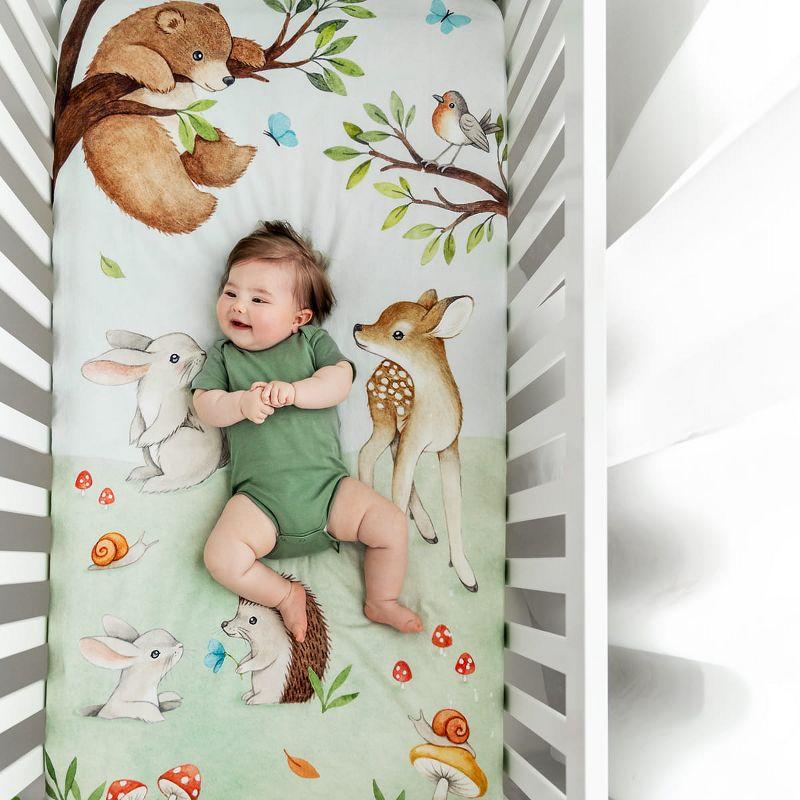 Rookie Humans Mini Crib Sheet Enchanted Forest 100% Cotton