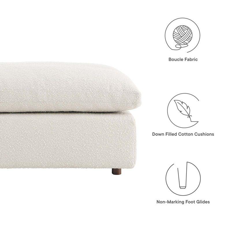 Modway Commix Down Filled Overstuffed Boucle Fabric Ottoman