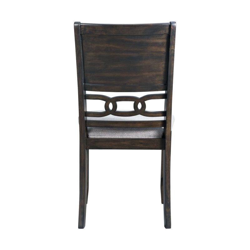 5pc Taylor Standard Height Dining Set 4 Side Chairs Walnut - Picket House Furnishings: Round Table, Gray Upholstery