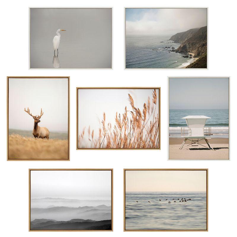 18" x 24" Sylvie Surf Shack Framed Canvas by Crystal Lynn Collins White - Kate & Laurel All Things Decor: Coastal Wall Art
