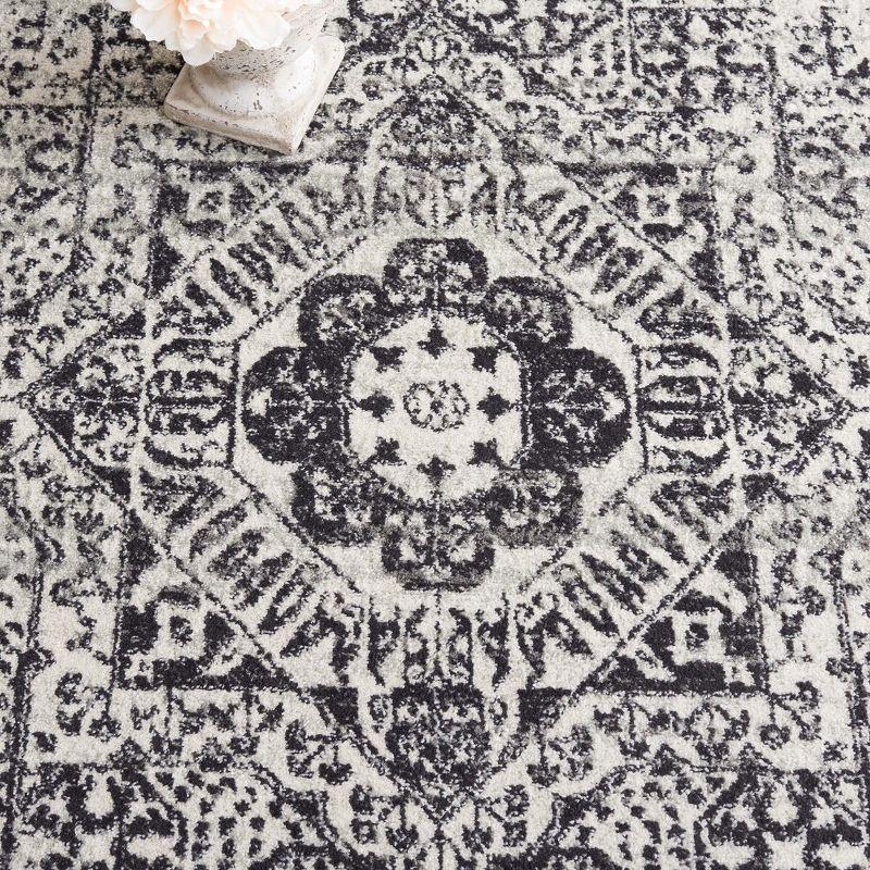 Evoke EVK260 Power Loomed Area Rug - Ivory/Black - 12'x18' - Safavieh.