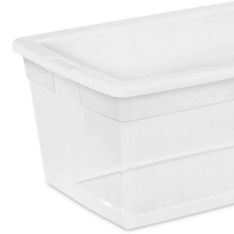 ClearView 90-Quart Stackable Storage Bin with Secure Lid, 8-Pack