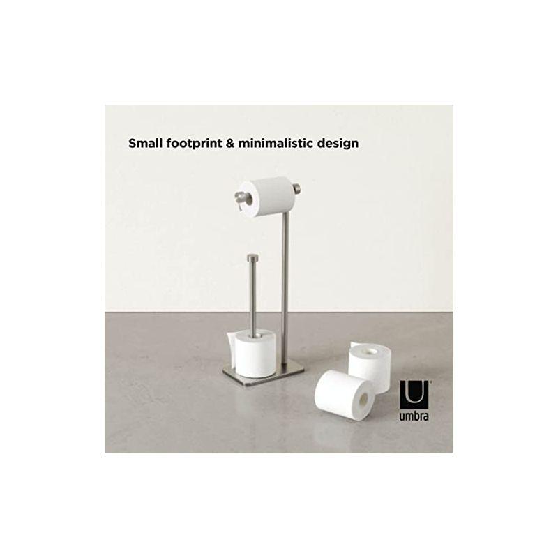 Umbra Cappa Toilet Paper Holder & Reserve, Nickel