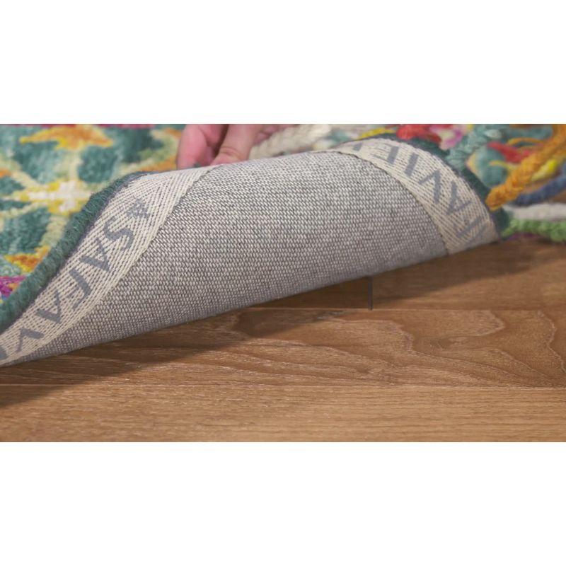 Aspen APN113 Hand Tufted Area Rug - Turquoise/Purple - 7' X 7' Square - Safavieh.