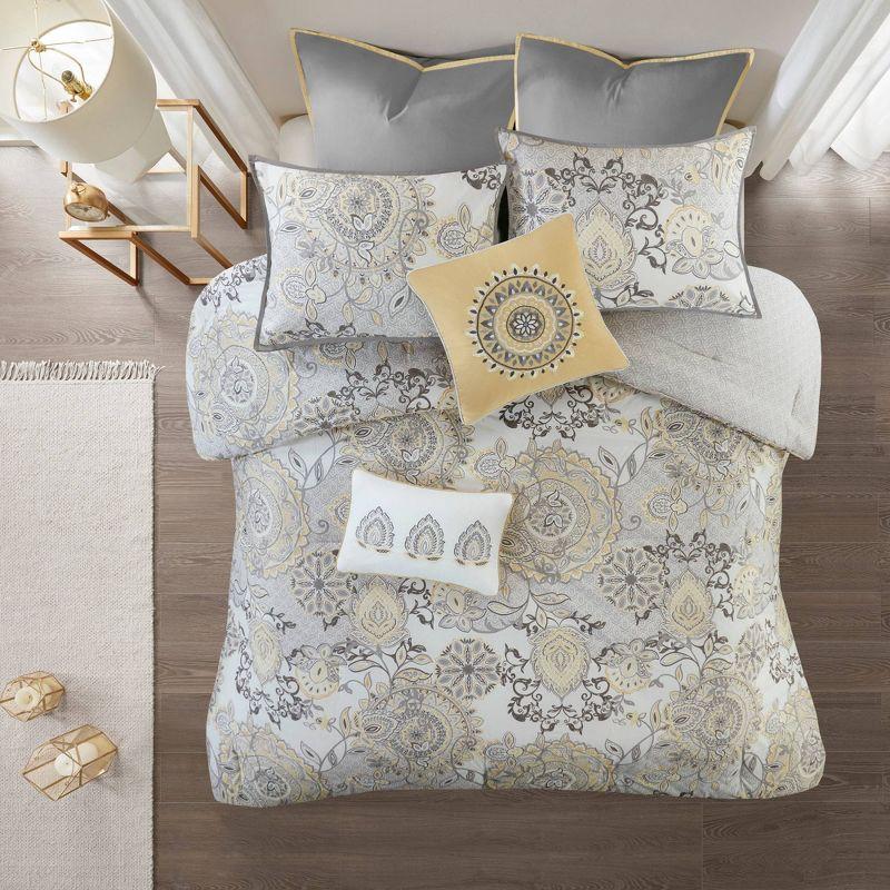 Isla 8 Piece Reversible Cotton Floral Comforter Set