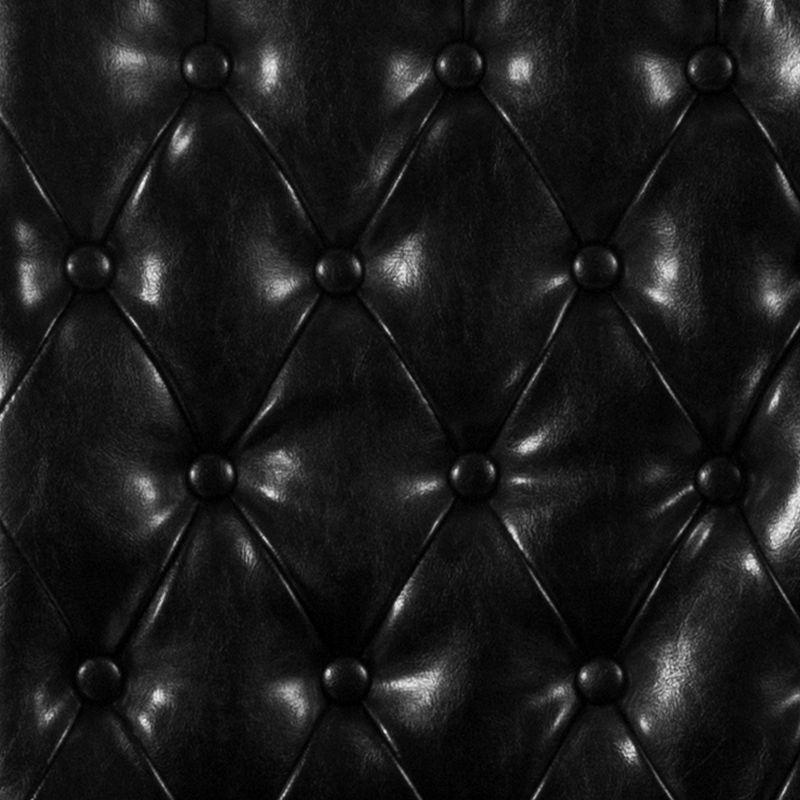 Flash Furniture HERCULES Series Black LeatherSoft Parsons Chair with Rolled Back, Accent Nail Trim and Walnut Finish