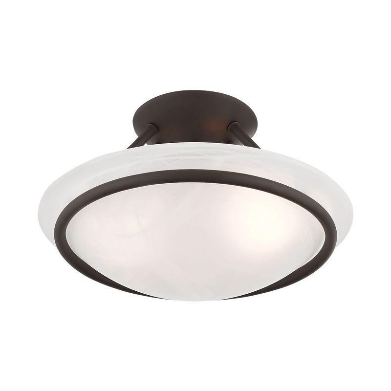 Livex Lighting Newburgh 2 - Light Semi-Flush Mount in  Bronze