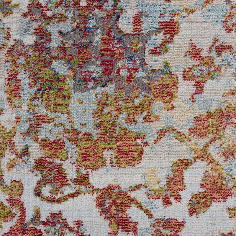 Nourison Global Vintage 7'10" x 9'10" (8' x 10') Ivory/Orange Area Rug Colorful Vintage Damask by Nourison