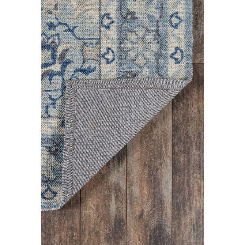 2'x3' Anatolia Marquis Accent Rug Blue - Momeni: Wool & Nylon, Low Pile, Bohemian Floral Area Rug, Indoor Use