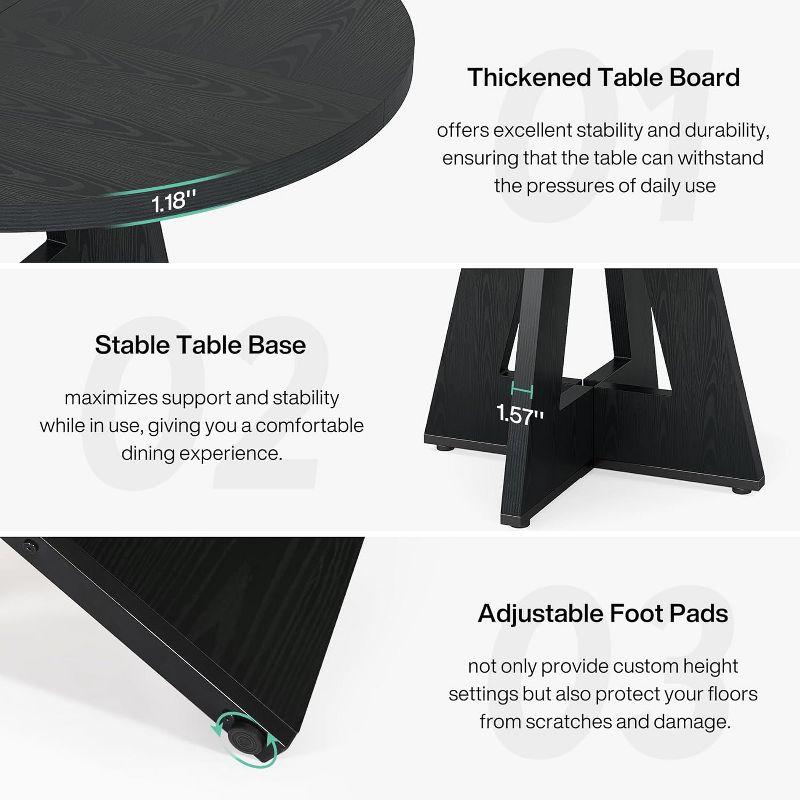 Tribesigns 47 Inch Round Dining Table for 4 people