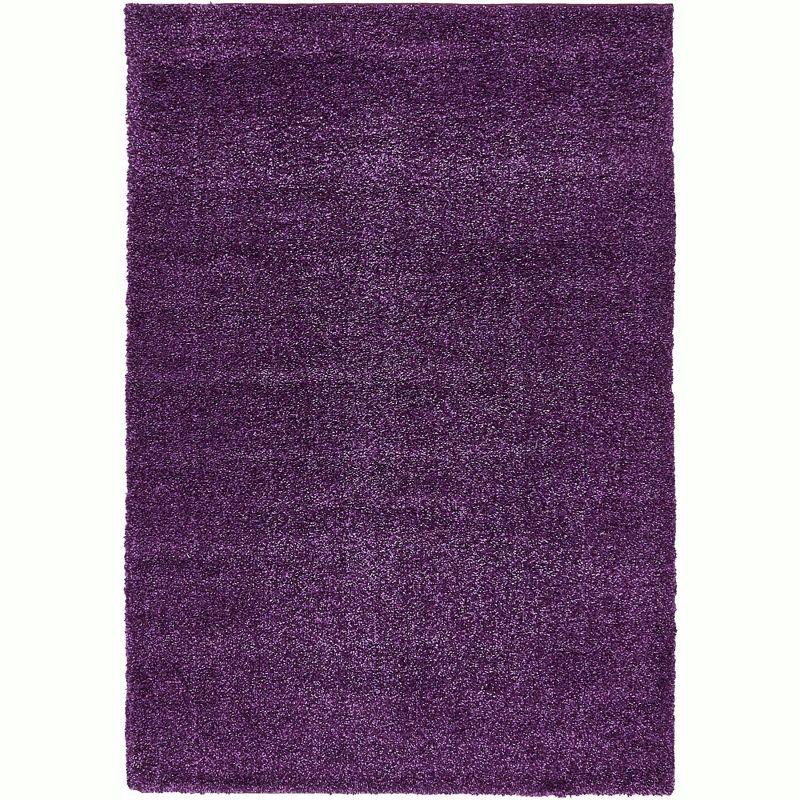 Plush Violet Shag 5' x 7' Rectangular Easy-Care Area Rug